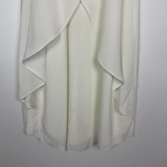 A.L.C. Easton Sleeveless Ruffle Overlay Mini Shift Dress Ivory Size 6 - Picture 4 of 10